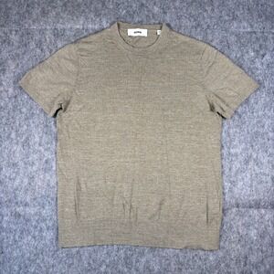 Buck Mason T-Shirt Men's Small Knit Short Sleeve Green Brown Stretch BM16105.534